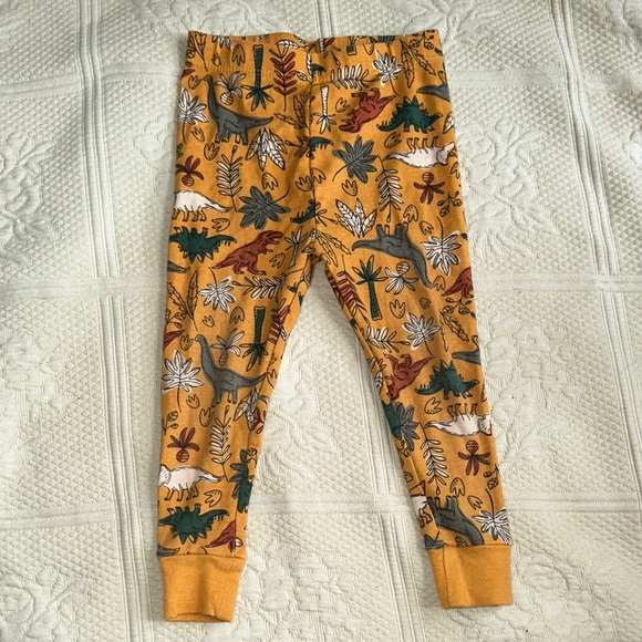 Wonder Nation Dinosaur Print Pajama Set - Mustard - Picture 4 of 4
